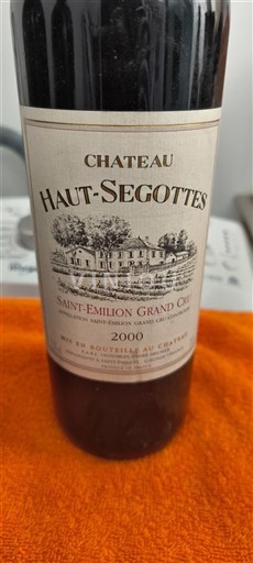 Bordeaux Saint-Émilion Grand Cru Grand Cru Château Haut-Segottes 2000