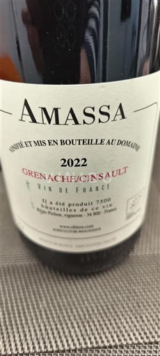 Langvedok Ni doloceno Domaine RIBIERA -Regis Pichon AMASSA 2022