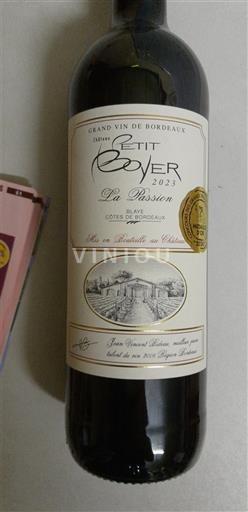 Bordeaux Blaye-côtes-de-bordeaux Domaine Petit Boyer La Passion 2023