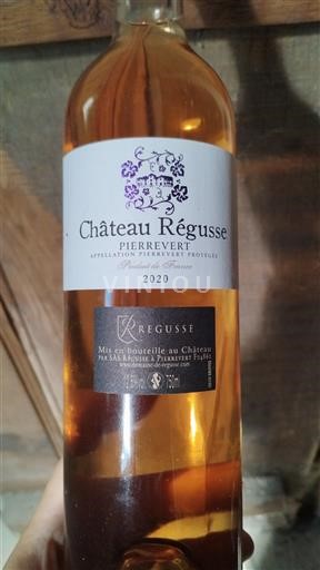 Vin Rosé sec Château Régusse 2020 France Vallée du Rhône Pierrevert AOC