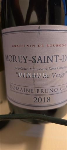 Bourgogne Morey-saint-denis Domaine Bruno Clair En la rue de Vergy 2018