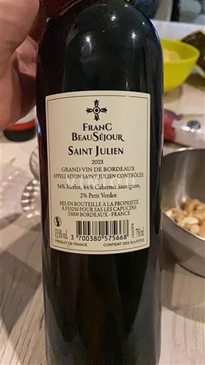 Бордо Сен-Жюльєн Franc BeauSéjour 2023