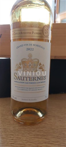 Bordeaux Sauternes Cave Augustin Florent 2022