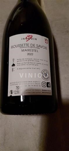 Saboya y Bugey Roussette de Saboya Domaine Edmond Jacquin & Fils Marestel 2022