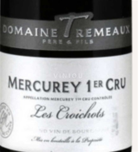 Burgundsko Mercurey Premier Cru Domaine Tremeaux Les Croichots 2023