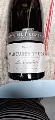 Bourgogne Mercurey Premier Cru Domaine Tremeaux Les Croichots 2023