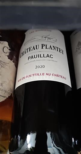 Bordeaux Pauillac Cru Bourgeois Château Plantey 2020