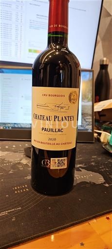 Bordéus Pauillac Cru Bourgeois Château Plantey 2020