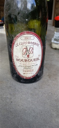 Loiren laakso Bourgueil Domaine Houx Le Clos Barbain 2005