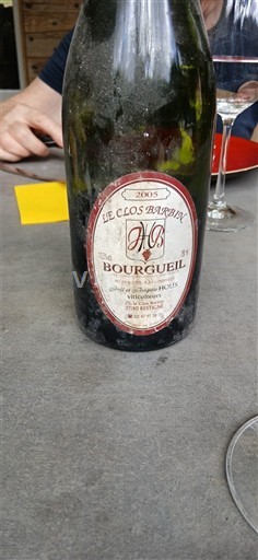 Loiren laakso Bourgueil Le Clos Barrau 2005