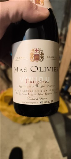 Langvedok Faugères Mas Olivier Grande Réserve 2023