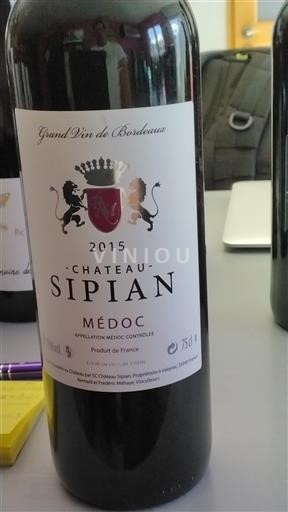 Bordeaux Médoc Château Sipian 2015