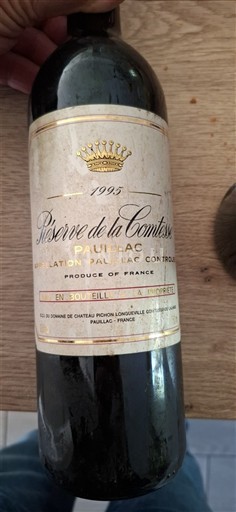 Bordeaux Pauillac Château Pichon Longueville Comtesse de Lalande Réserve de la Comtesse 1995