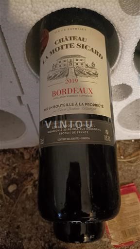 Bordéus Bordeaux Superior Château La Motte Sicard 2019