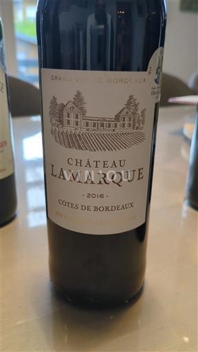Bordeaux Côtes-de-Bordeaux Château Lamarque 2016