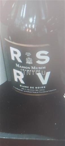 Champagne Maison Mumm RSRV Blanc de Noirs 2014