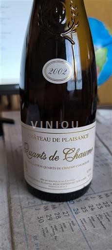Thung lũng sông Loire Quarts de Chaume Château Plaisance 2002