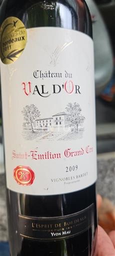 Bordeaux Saint-Émilion Grand Cru Grand Cru Château Val Or 2009