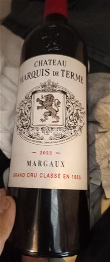 Bordeaux Margaux Grand Cru Château Marquis de Terme 2022