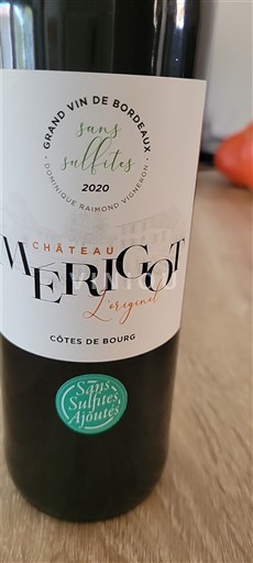 Bordeaux Côtes-de-bourg Château Merigot L'Original 2020