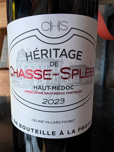 Bordeaux Haut-Médoc Chasse-Spleen Héritage de Chasse-Spleen 2023