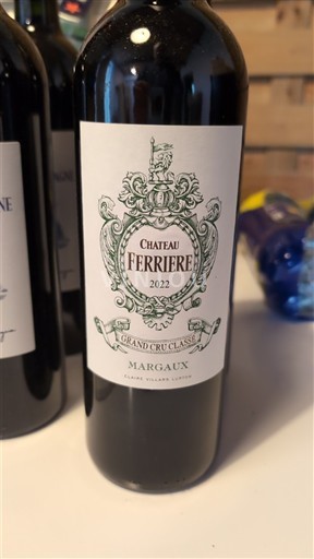 Bordeaux Margaux Grand Cru Château Ferrière 2022
