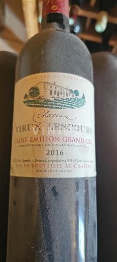 Burdeos Saint-Émilion Gran Cru Grand Cru Château Vieux Lescours 2016