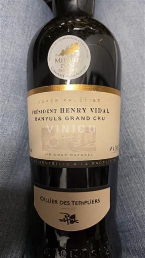 Roussillon Banyuls Grand Cru Cellier des Templiers Prestige Président Henry Vidal 2004