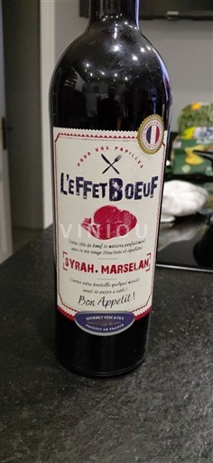 Languedoc y Rosellón País de Oc L'Effet Boeuf Syrah-Marselan Sin añada