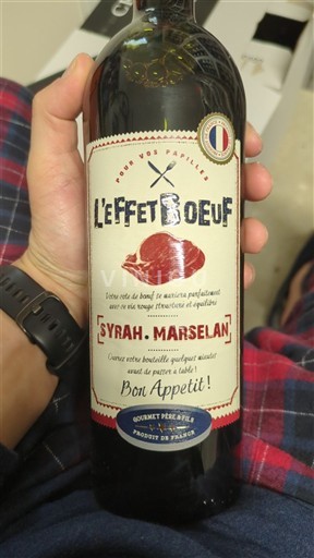 Languedoc y Rosellón País de Oc L'Effet Boeuf Syrah-Marselan Sin añada