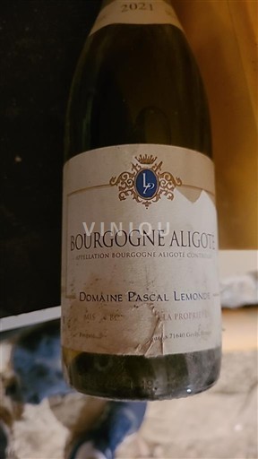 Vin Blanc sec Domaine Pascal Lemonde 2021 France Bourgogne Bourgogne-aligoté AOC