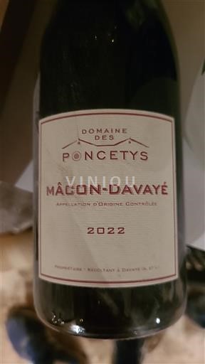 Burgundy Mâcon and Mâcon-Villages Domaine Des Poncetys 2022