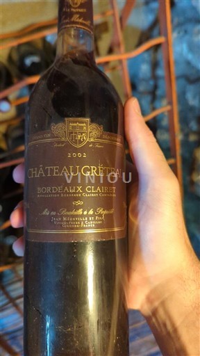 Bordeaux Bordeaux clairet Château Gréteau 2002