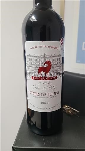 Bordeaux Côtes-de-Bourg Château Croix de Paty Pair Non Pair 2020