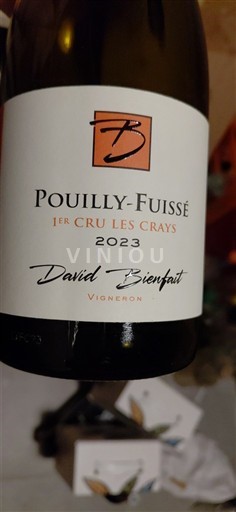 Bourgogne Pouilly-fuissé Premier Cru David Bienfait 1er Cru Les Crays 2023