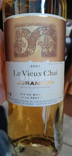 Vin Blanc moelleux Le Vieux Chai 2021 France Sud-Ouest Jurançon AOC