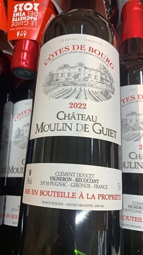 Burdeos Côtes-de-bourg Château Moulin de Guiet 2022