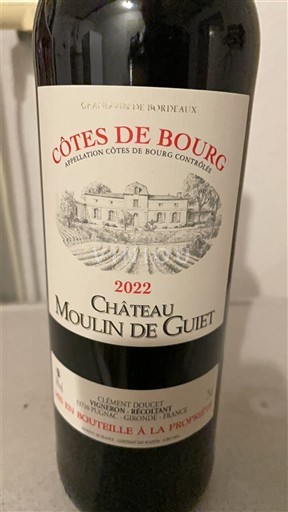 Burdeos Côtes-de-bourg Château Moulin de Guiet 2022