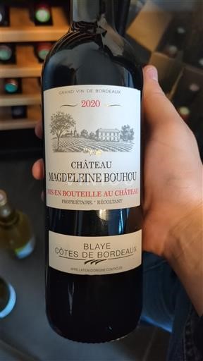 Bordeaux Blaye-côtes-de-bordeaux Château Magdeleine Bouhou 2020
