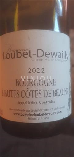 Burgundi Määrittelemätön Domaine Loubet-Dewailly 2022