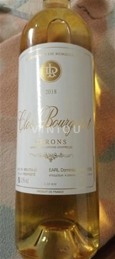 Bordeaux Sainte-Croix-Du-Mont Clos Bourguet 2018