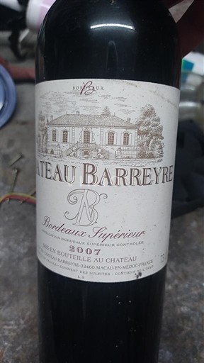 Bordeaux Bordeaux Supérieur Château Barreyres 2007