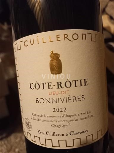 Rhônedalen Côte-rôtie Yves Cuilleron Bonnivières 2022