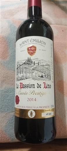 Bordeaux Saint-Émilion La Passion de Lino Prestige 2014