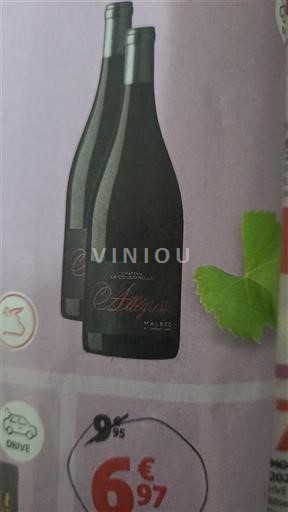 South West Cahors Château La coustarelle allegresse malbec Non-Vintage