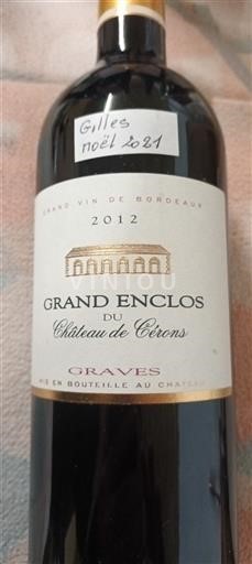 Bordeaux Graves Château Cérons Grand Enclos 2012