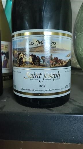 Vin Rouge sec Les Moniers 2015 France Vallée du Rhône Saint-Joseph AOC