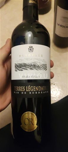 Bordeaux Terres Légendaires Icke årgångsbetecknad