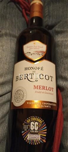 Akvitanien och Charentes Atlantique Honoré de Berticot Merlot Icke årgångsbetecknad