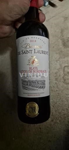 Burdeos Blaye-Côtes de Burdeos Baron de Saint Laurent 2018